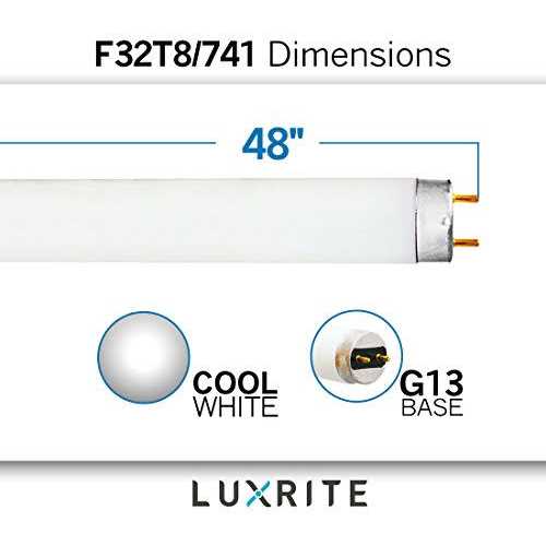 Luxrite F32t8/841 32W 48 Inch T8 Fluorescent Tube Light Bulb White - Image 3