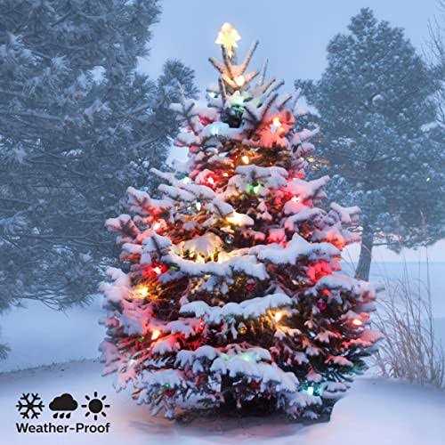 Philips 100 Led Multicolor Twinkling Faceted Mini Christmas Lights on Green Wire - Image 4