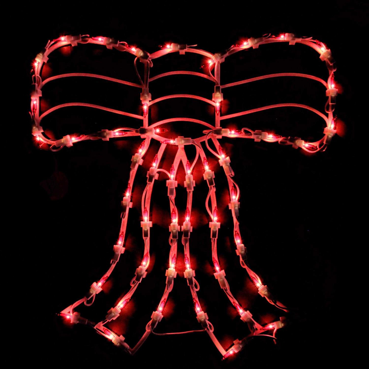 Northlight 14 Lighted Red Bow Christmas Window Silhouette Decoration - Image 3