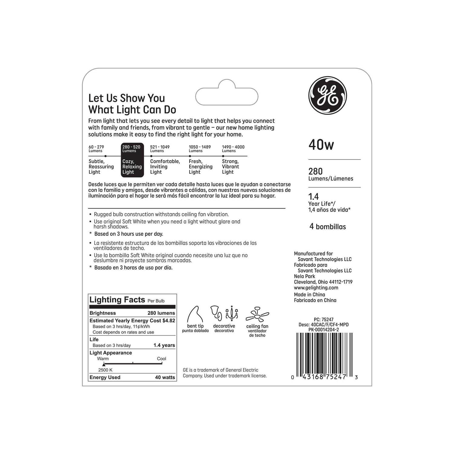 GE Light Bulb Soft White - Image 3