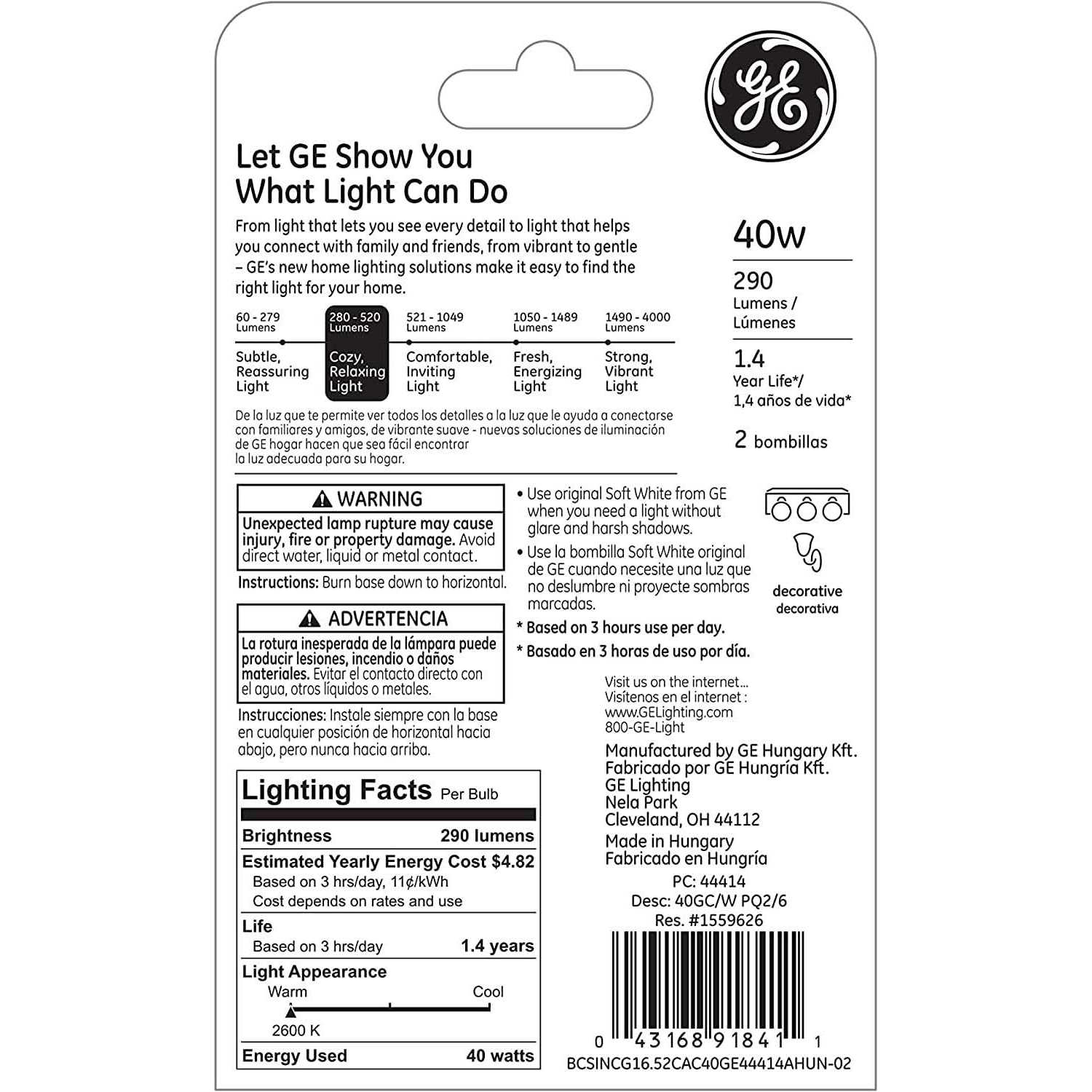 GE Light Bulb Soft White - Image 5