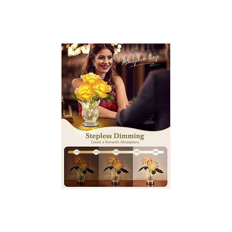 One Fire Flower Lamp Touch Lamp Dimmable Table Lamp Rose Lamp - Image 3