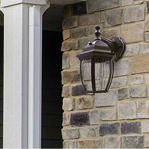 Maxxima LED Outdoor Wall Light Clear Water Glass - Image 3