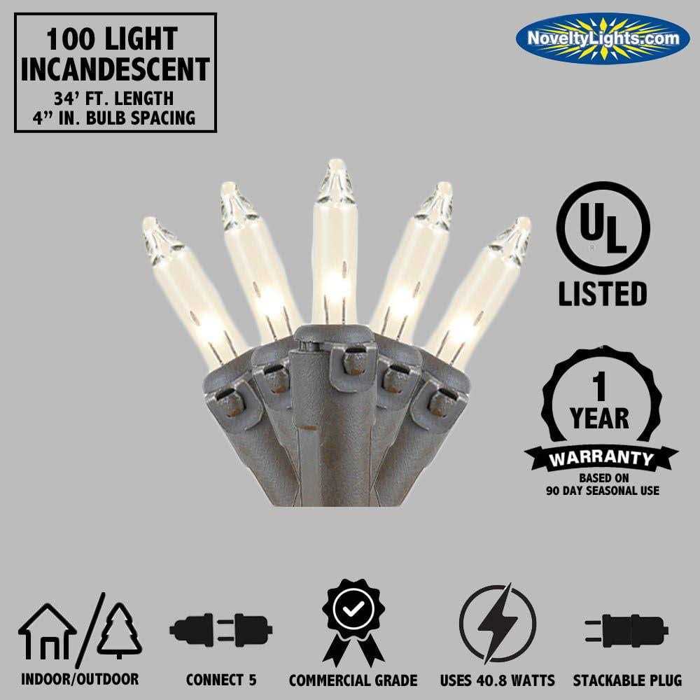 Novelty Lights Clear 100 Light Incandescent Mini Christmas String Lights - Image 4