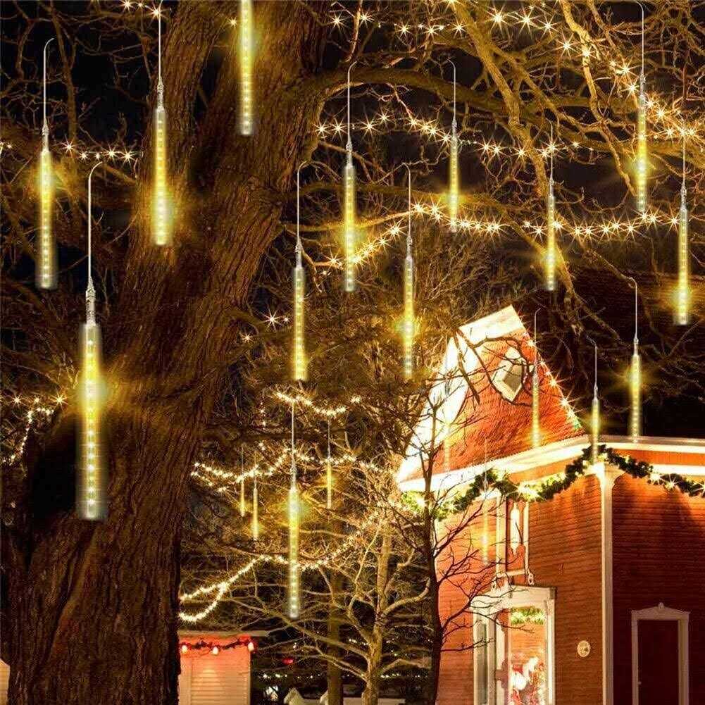 Meteor Shower Rain Lights 10 Tube Xmas Snowfall Outdoor Light - Image 4