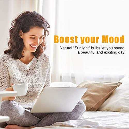 Neporal Full Spectrum Light Bulb 6000k Natural Sunlight Bulbs Cool W - Image 5