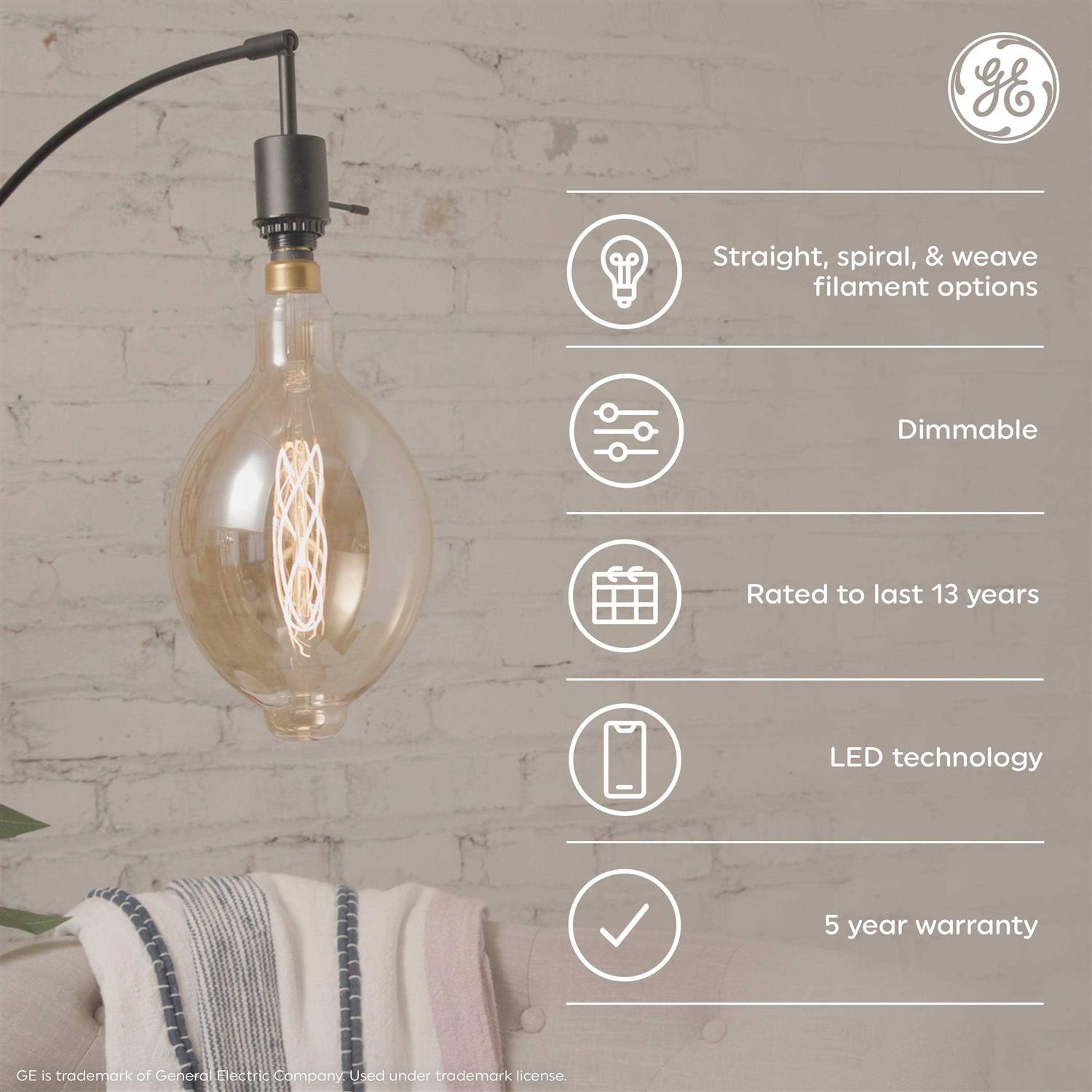 GE Light Bulbs LED Warm Candle Light - Image 4