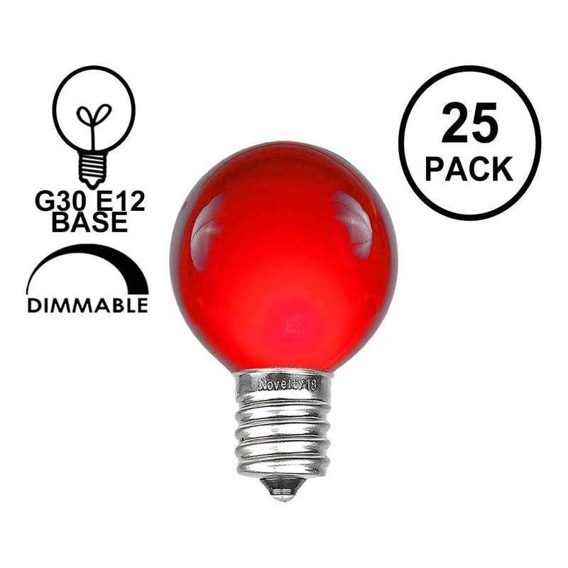Novelty Lights 25 Pack G30 Outdoor Globe Replacement Bulbs - Image 3