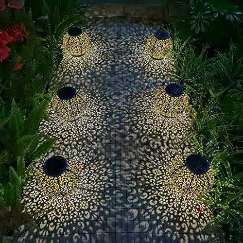 Go2garden Solar Large Lanterns Outdoor Waterproof 800mAh Hanging Garden Lights Metal Decorative Lantern for Table - Image 4