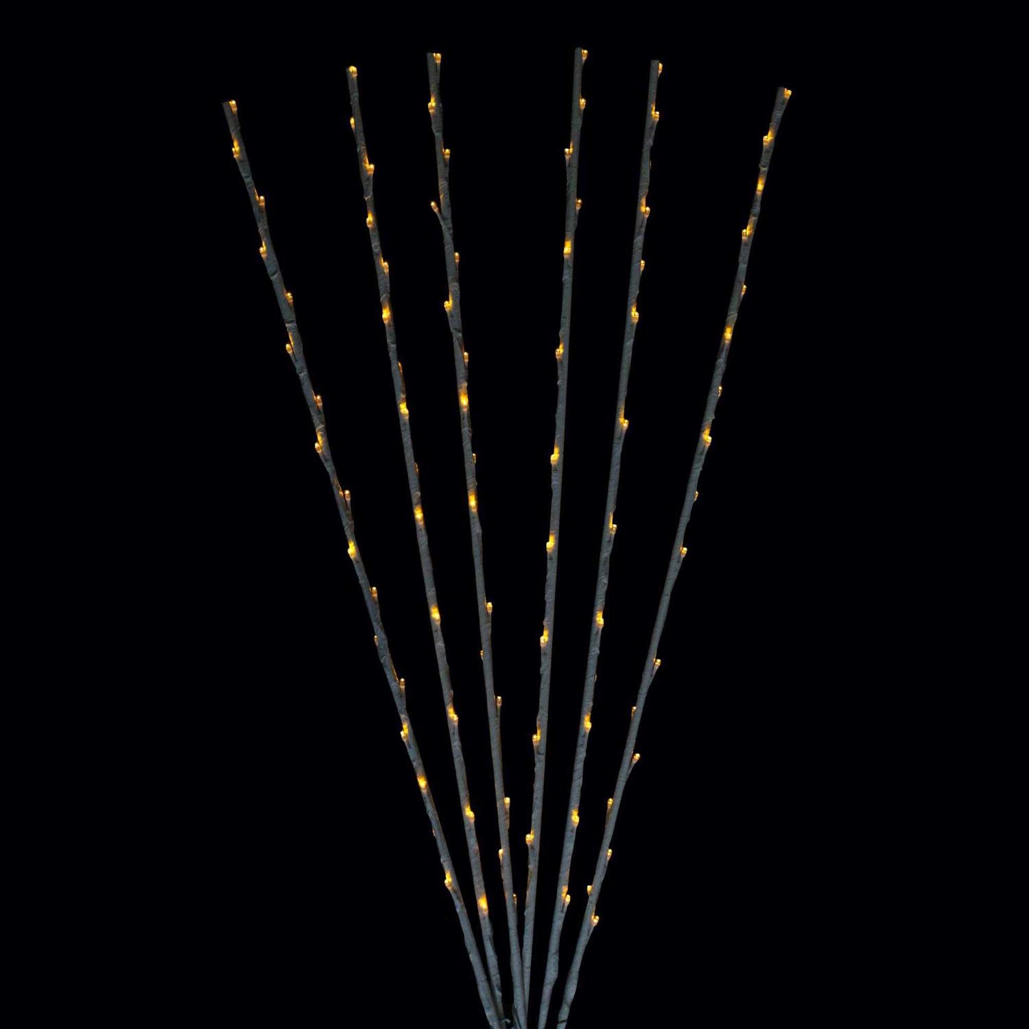 Northlight Set of 6 Enchanted Garden LED Lighted Branch Spray Driveway Pathway Markers - Image 5