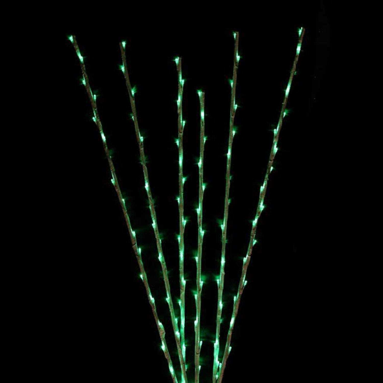 Northlight Set of 6 Enchanted Garden LED Lighted Branch Spray Driveway Pathway Markers - Image 3