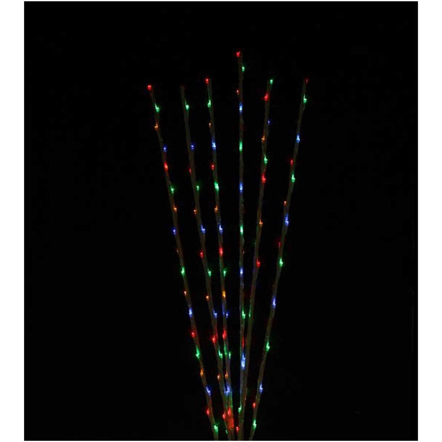 Northlight Set of 6 Enchanted Garden LED Lighted Branch Spray Driveway Pathway Markers - Image 5