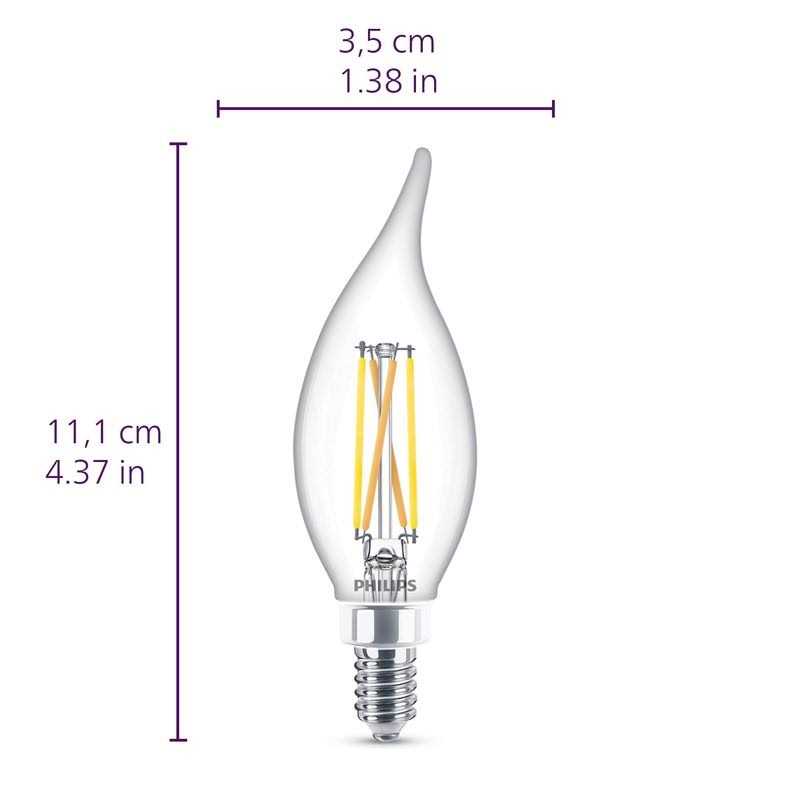 Philips Ultra Definition BA11 Candelabra LED Decorative Light Bulb - Image 5