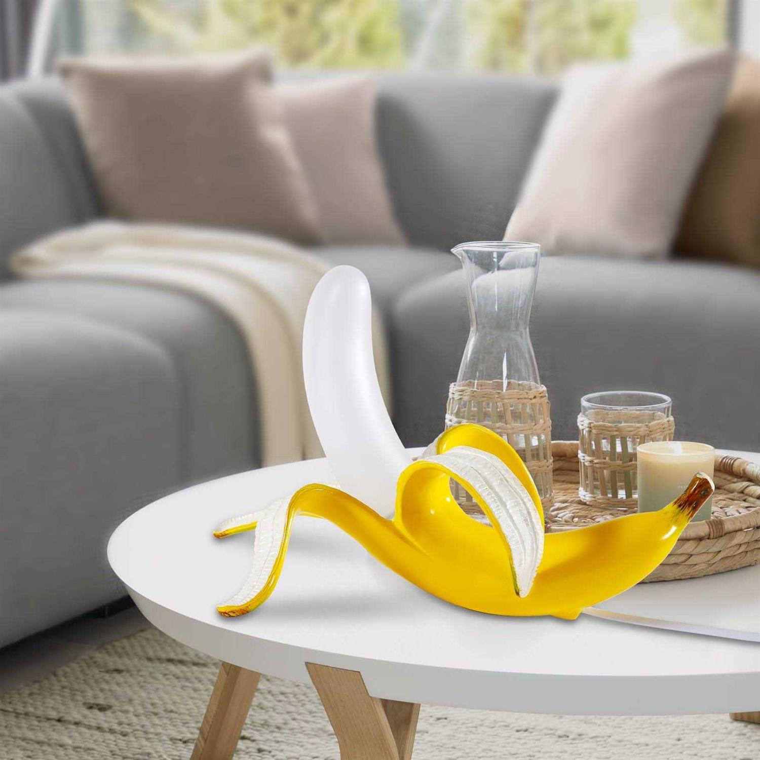 MAYOLA Modern Banana Table Lamp Desk Lamp,Led Niht Light Resin Banana Lighting Fixture for Living Room - Image 4