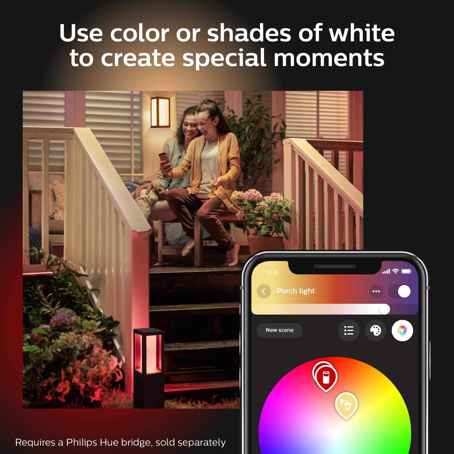 Philips Hue White and Color Ambiance Econic Outdoor Wall Light - Image 4