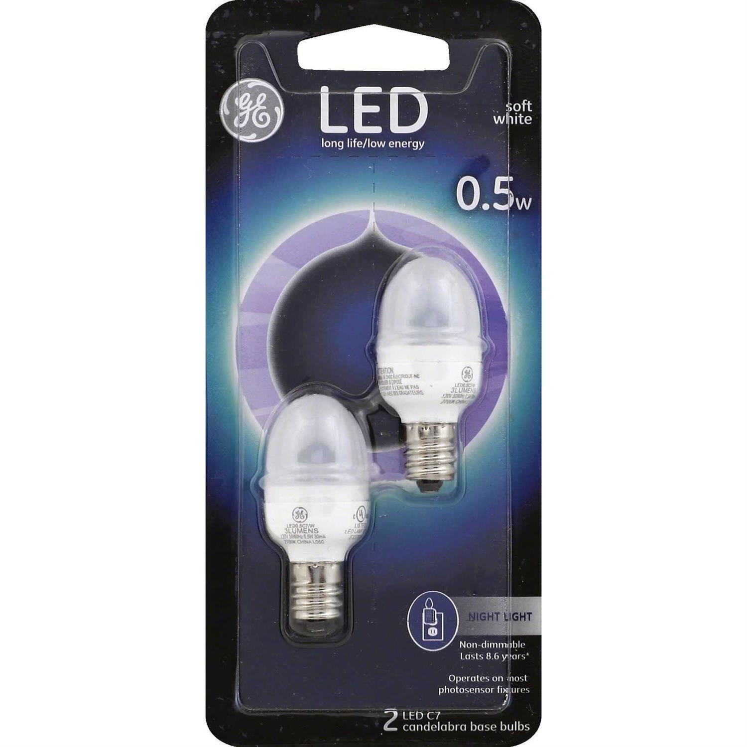 GE LED Soft White Bulbs Night Light 0.5W - Image 3
