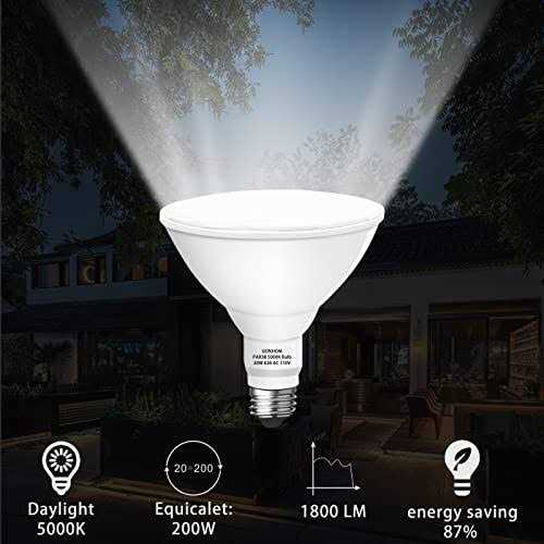 Gonhom 2 Pack Par38 Flood Lights Outdoor,dimmable Flood Light Bulb,20w,e26 Base - Image 5