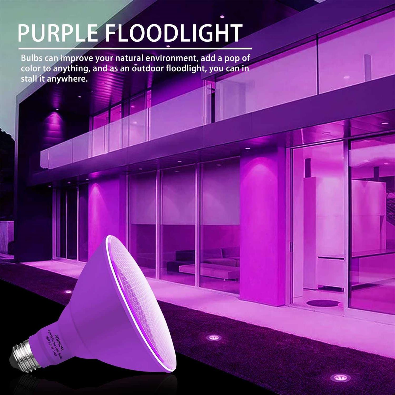 Gonhom 2 Pack Par38 Flood Lights Outdoor,dimmable Flood Light Bulb,20w,e26 Base - Image 5