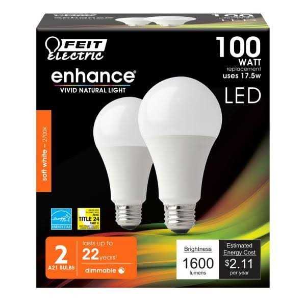 Feit Electric 60-Watt Equivalent A19 Dimmable CEC Title 20 Compliant Energy Star 90+ CRI LED Light Bulb - Image 5