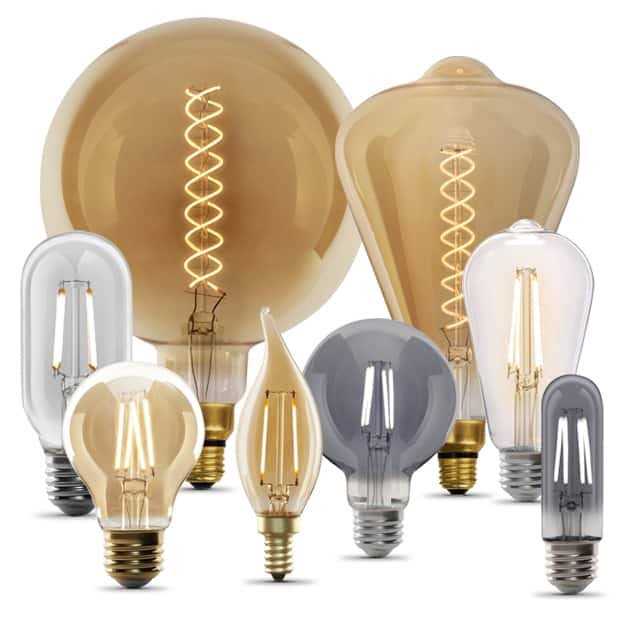 Feit Electric 60-Watt Equivalent G30 Dimmable Cage Filament Clear Glass E26 Vintage Edison LED Light Bulb - Image 3