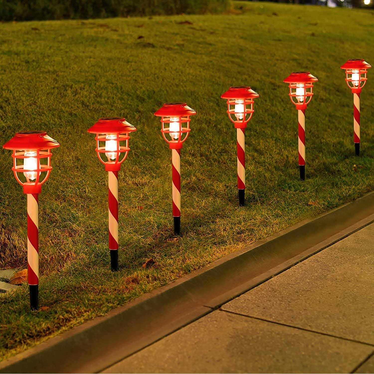 Outable Christmas Solar Pathway Lights Outdoor Waterproof Garden Led - Image 4