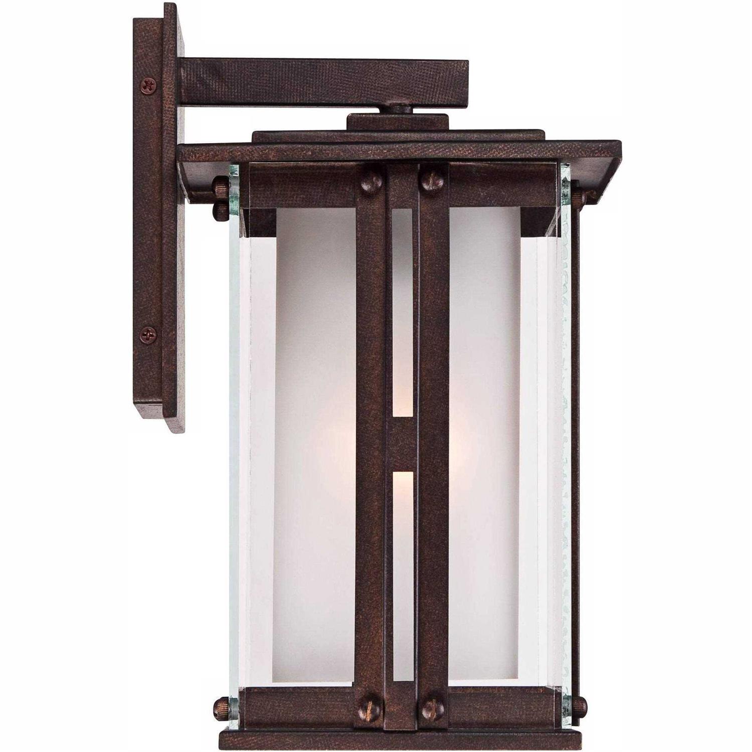 Franklin Iron Works Fallbrook Rustic Outdoor Wall Light Fixture Bronze 11 3/4x22 Clear and Frosted Double Glass for Exterior House Patio Porch - Image 5