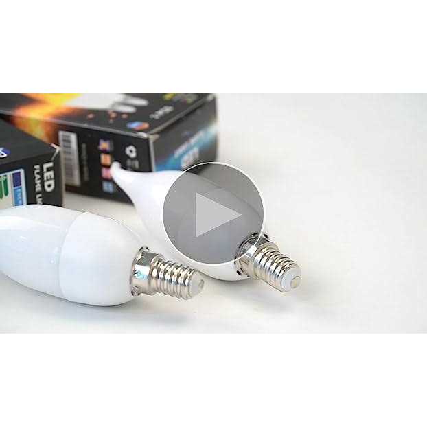 ohlgt E12 Flame Bulbs 3 Mode LED Candelabra Flame Light Bulb 1.2 Watt Warm White Chandelier Flame Bulbs,1800k Candle Light Bulbs - Image 5