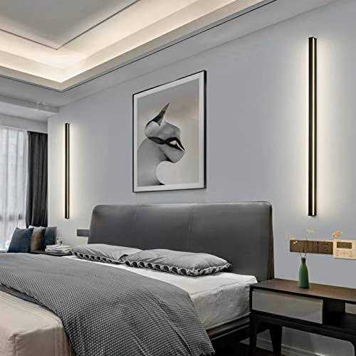 Minimalist Linear LED White/Black Wall Lamp Modern Ambient Atmosphere Lighting Works W/ Alexa - Image 4