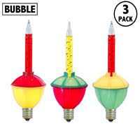 Novelty Lights 3 Light Traditional Christmas Bubble Light Replacement Pack - Image 4