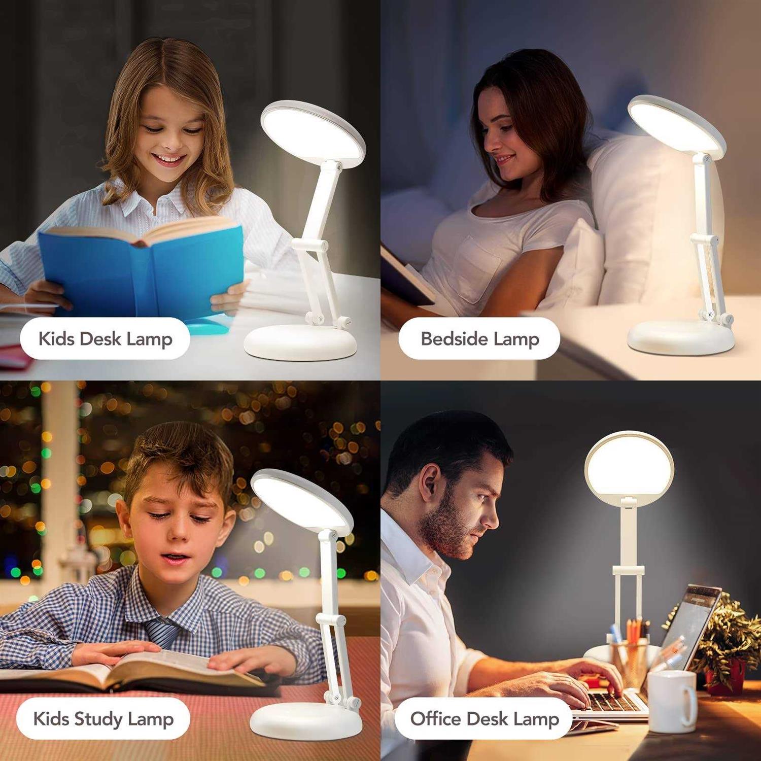 One Fire Battery Operated Lamp Small Desk Lamp Foldable & Portable Light,8 Brightness Rechargeable Lamp Wireless Lamp Mini Lamp,Dimmable Battery - Image 3