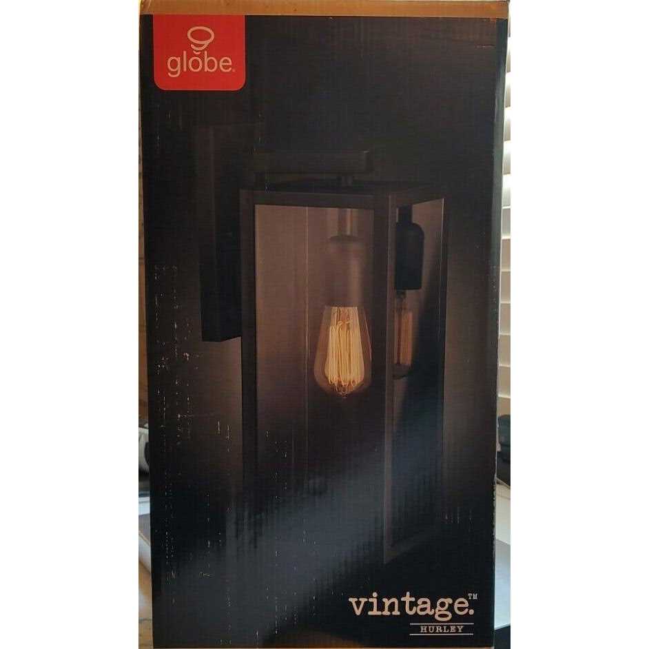 Globe Electric Hurley 1-Light Matte Black Vintage Wall Sconce 44314 - Image 4