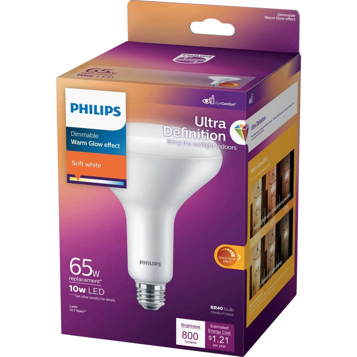 Philips Ultra Definition BR40 E26 Medium LED Floodlight Bulb Soft White - Image 3