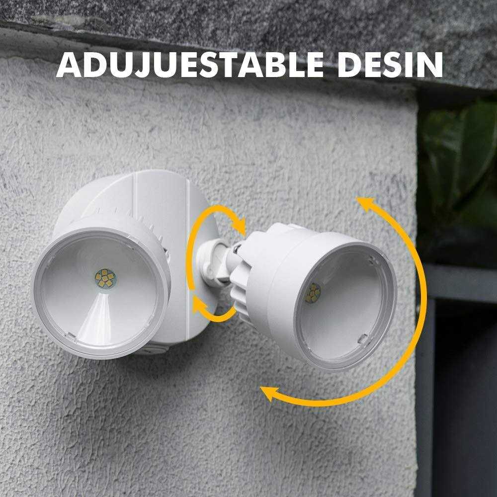 LUTEC 2 Light White Outdoor Integrated LED Wall Mount Flood Light P6221W - Image 5