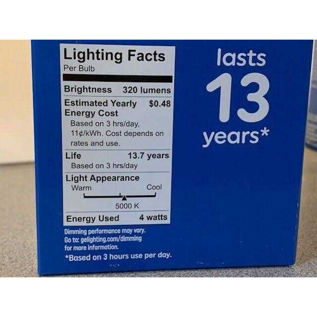 GE Refresh HD Daylight 40W Eqv. LED Decorative Small Base Light Bulb - Image 4