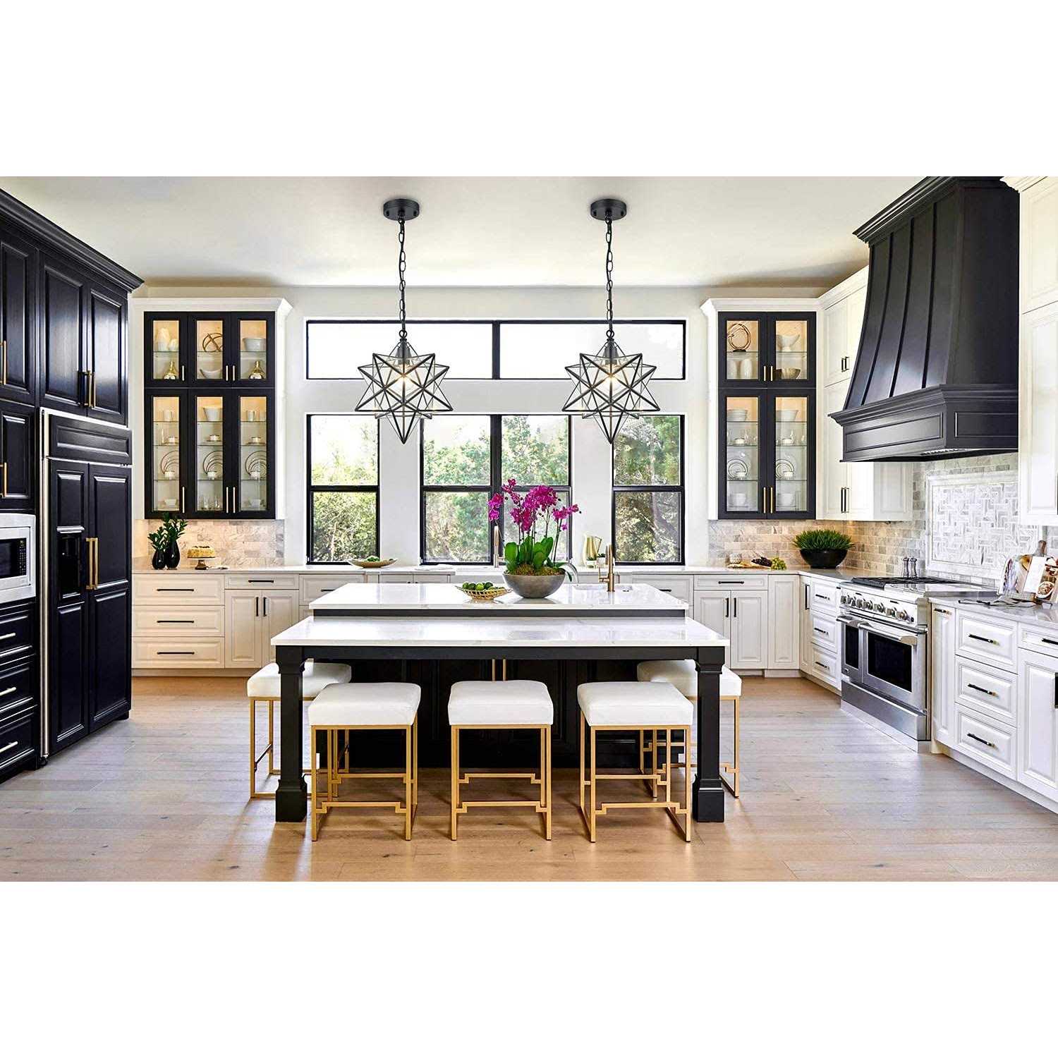 Moravian Star Pendant Light Glass Hanging Star Lights Chain - Image 3