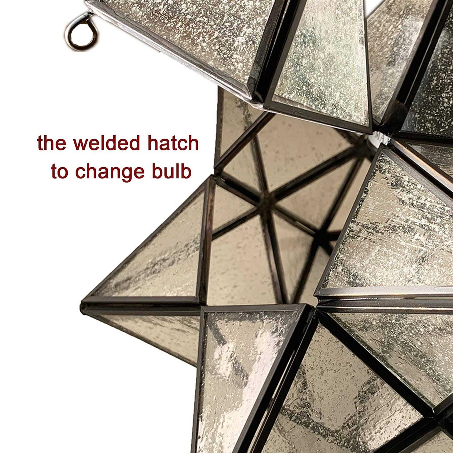 Moravian Star Pendant Light Glass Hanging Star Lights Chain - Image 5