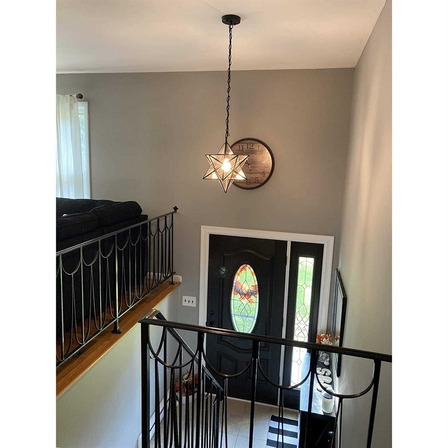 Moravian Star Pendant Light Glass Hanging Star Lights Chain - Image 3