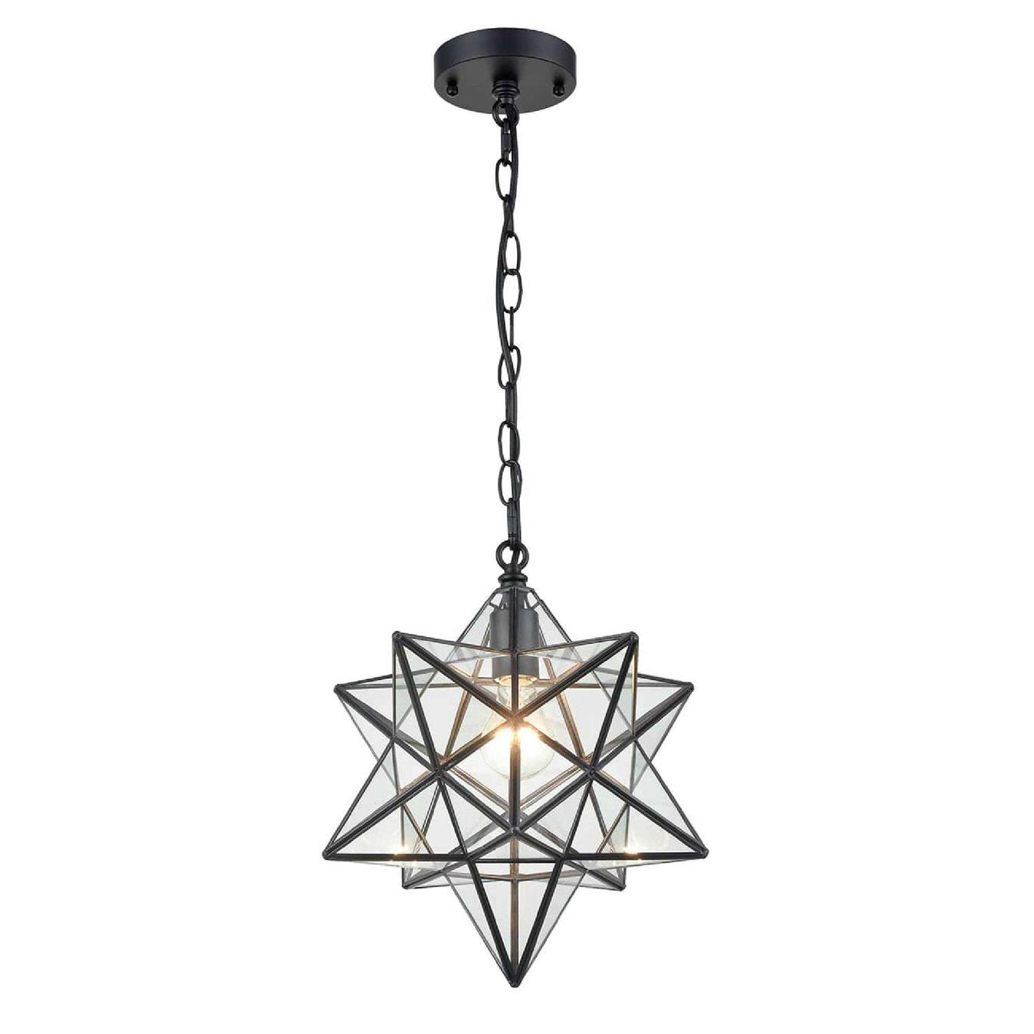Moravian Star Pendant Light Glass Hanging Star Lights Chain - Image 5