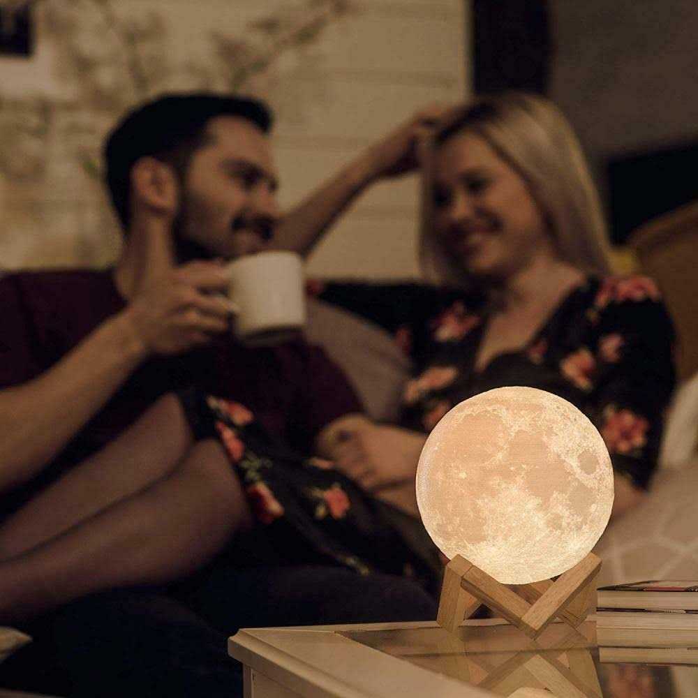 Mind-Glowing 3D Moon Lamp Rechargeable Night Light with 16 Colors - Image 3