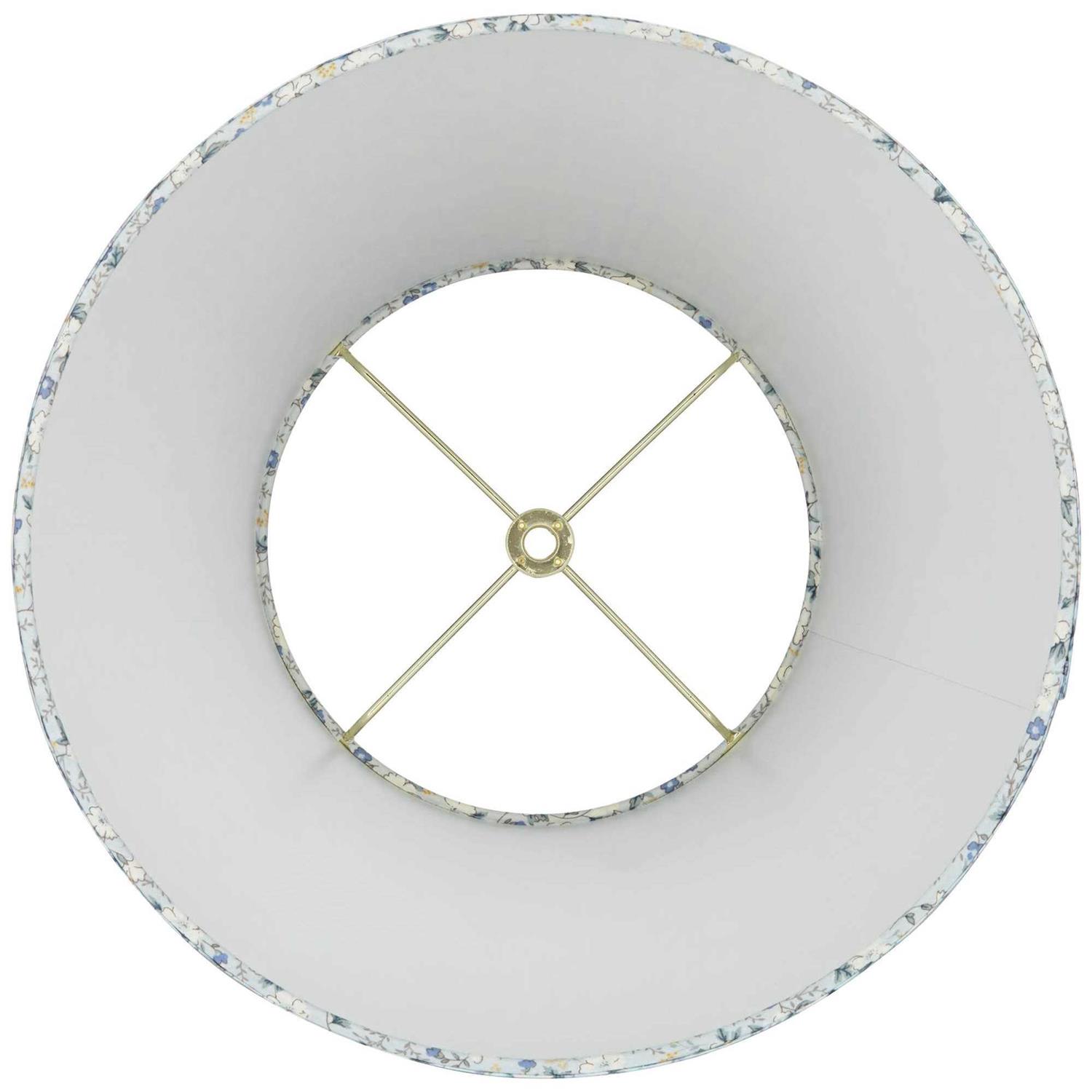 Springcrest Set of 2 Pleat Empire Print Lamp Shades Blue Floral Medium 8 inch Top x 13 inch Bottom x 10.75 inch High Spider Harp and Finial 671X7 - Image 5