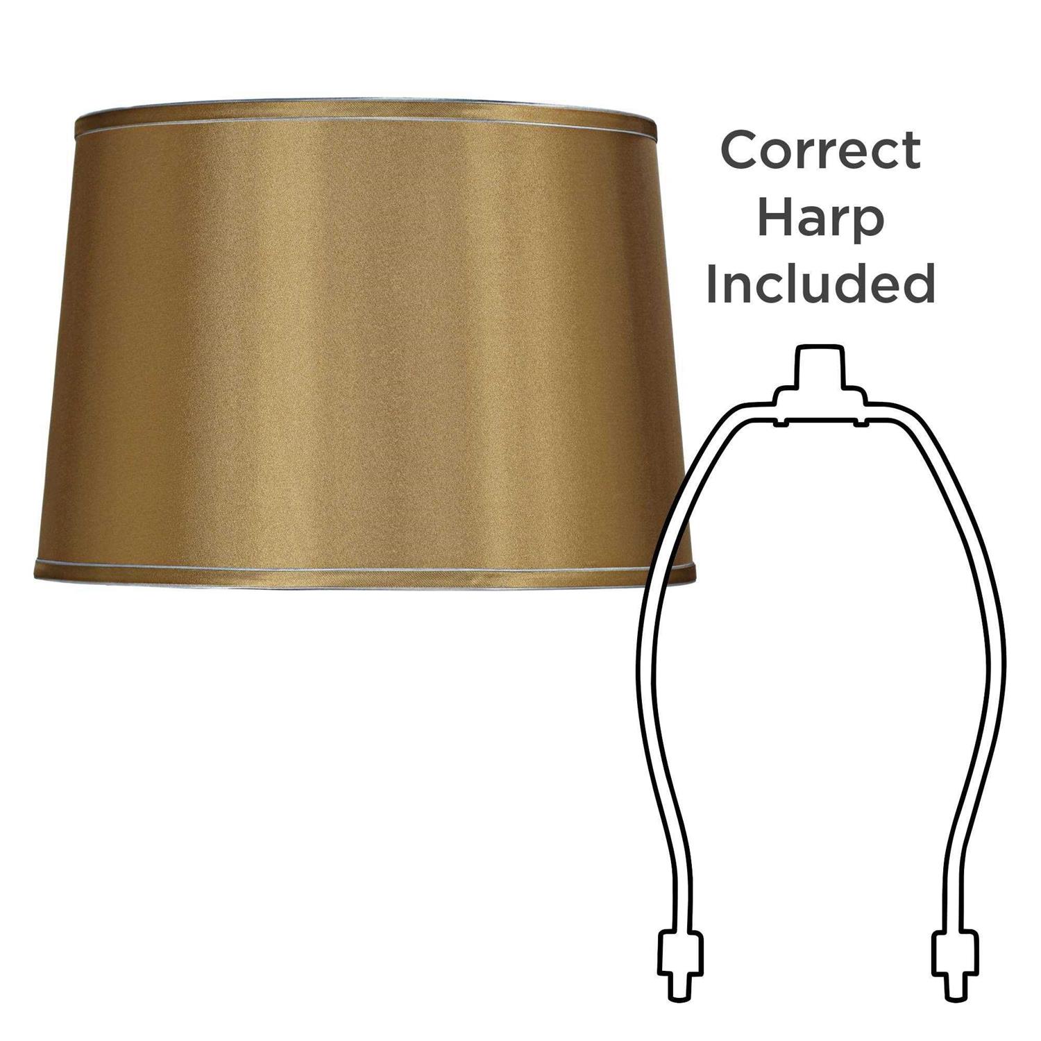 Springcrest Brentwood Sydnee Silver Trim Drum Shade 14x16x11 - Image 4