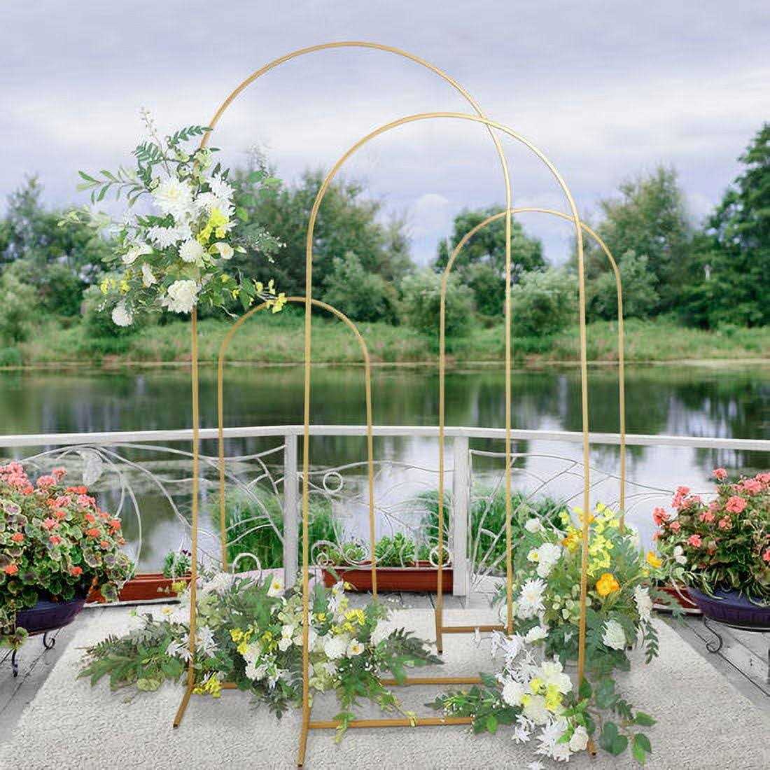 Efavormart Metal Frame Wedding Arch Round Rectangular Backdrop Stand - Image 5