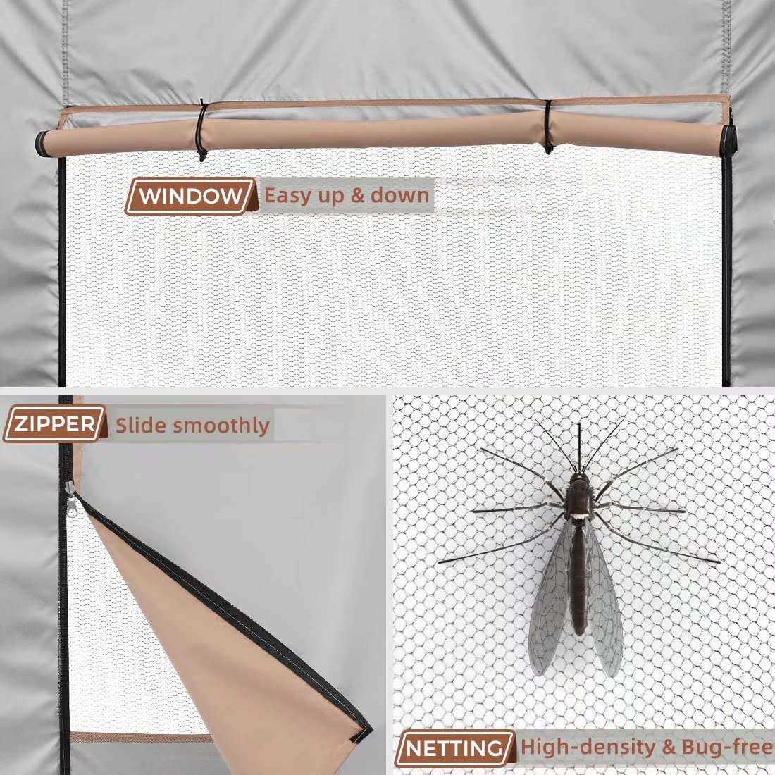Quictent EZ Pop Up Canopy Party Tent Gazebo Sidewalls and Mesh Windows Waterproof - Image 5