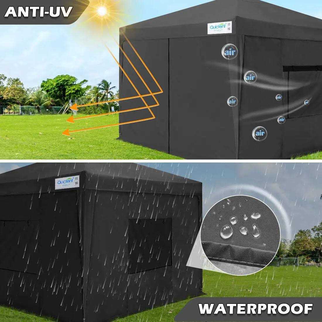 Quictent EZ Pop Up Canopy Party Tent Gazebo Sidewalls and Mesh Windows Waterproof - Image 4
