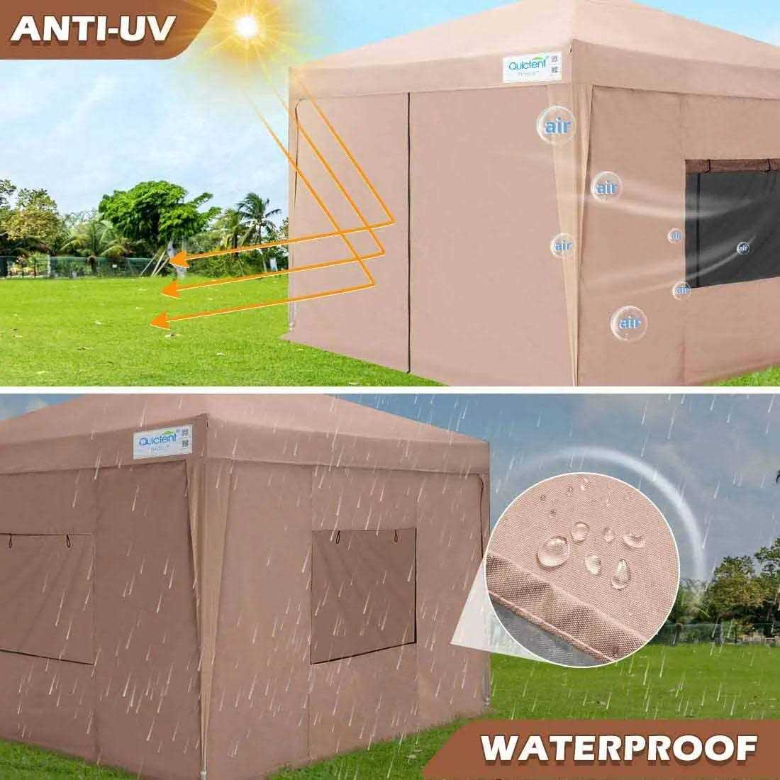Quictent EZ Pop Up Canopy Party Tent Gazebo Sidewalls and Mesh Windows Waterproof - Image 5