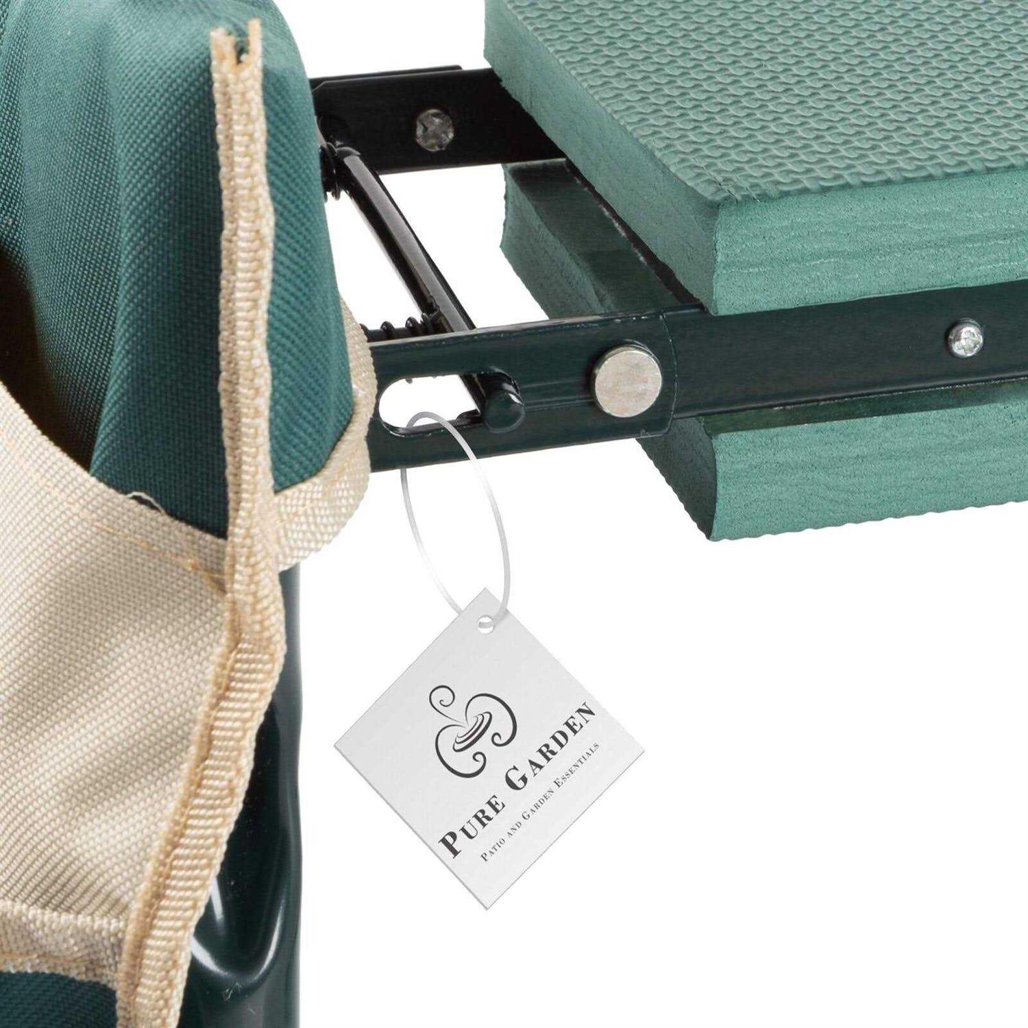 Pure Garden Tool Pouches & Handles Gardening Kneeling Bench-Foldable Foam Pad Stool 50-LG5096 - Image 5