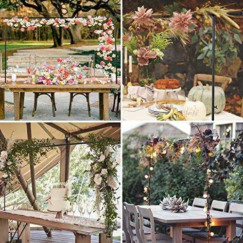 OSYIN Over The Table Rod Stand with Clamps 46-82”Length Adjustable Metal Balloon Flower Arch Stand - Image 4