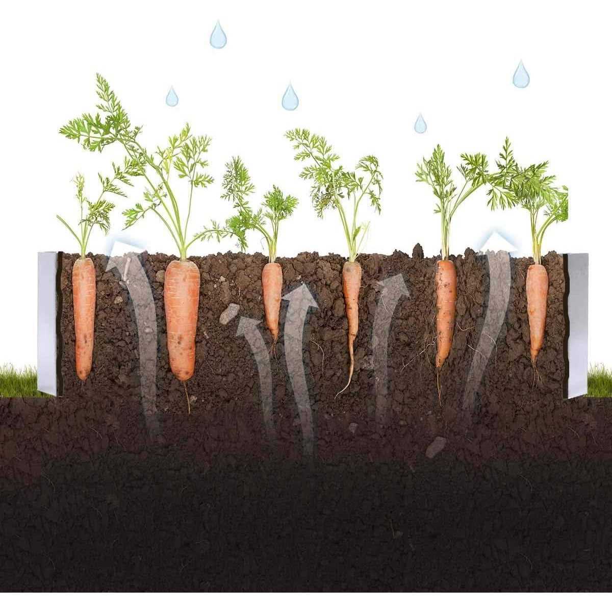 Foyuee Galvanized Raised Garden Beds Vegetables Large Metal Planter Box Steel Kit Flower Herb - Image 3