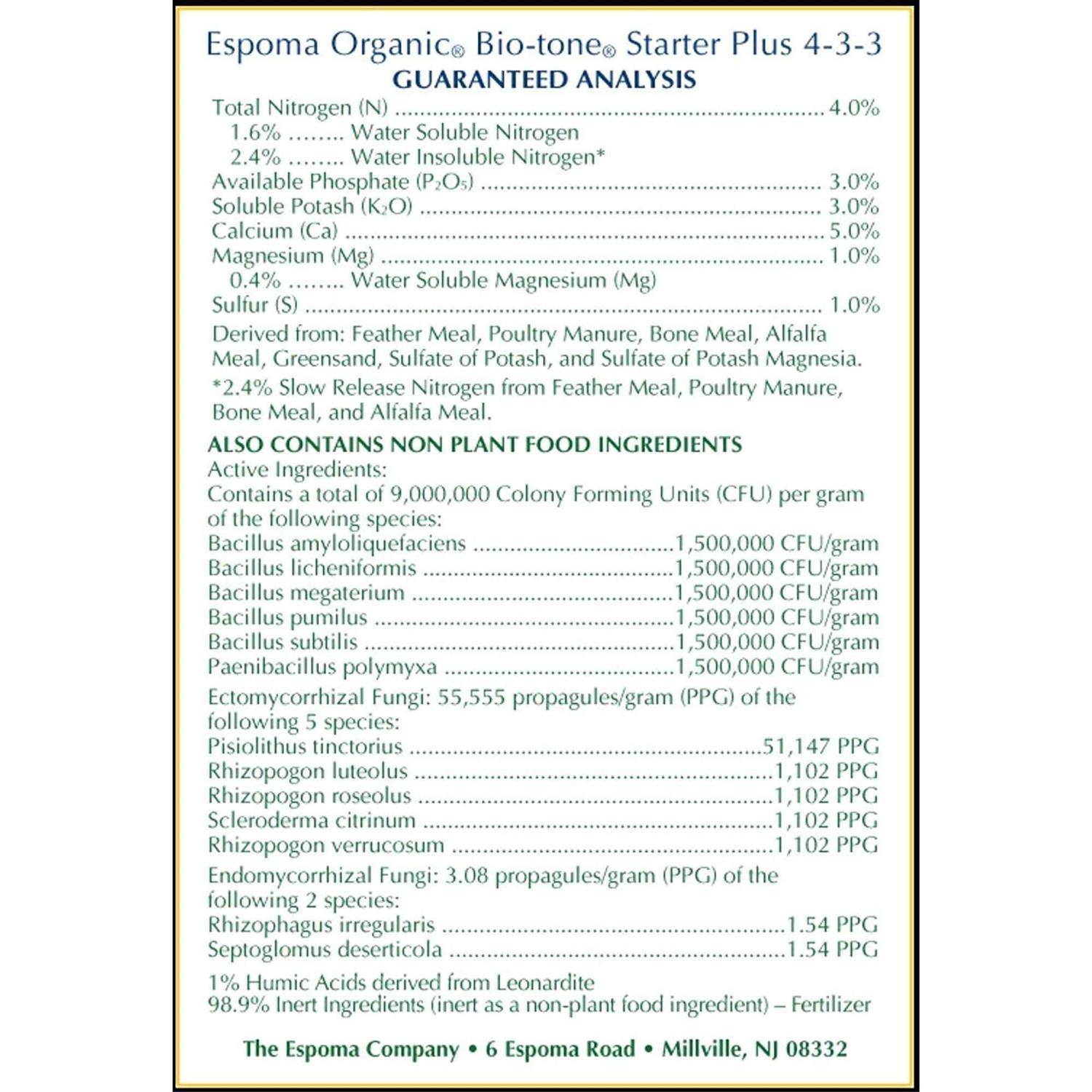 Espoma Bio-tone Starter Plus Plant Food - Image 5