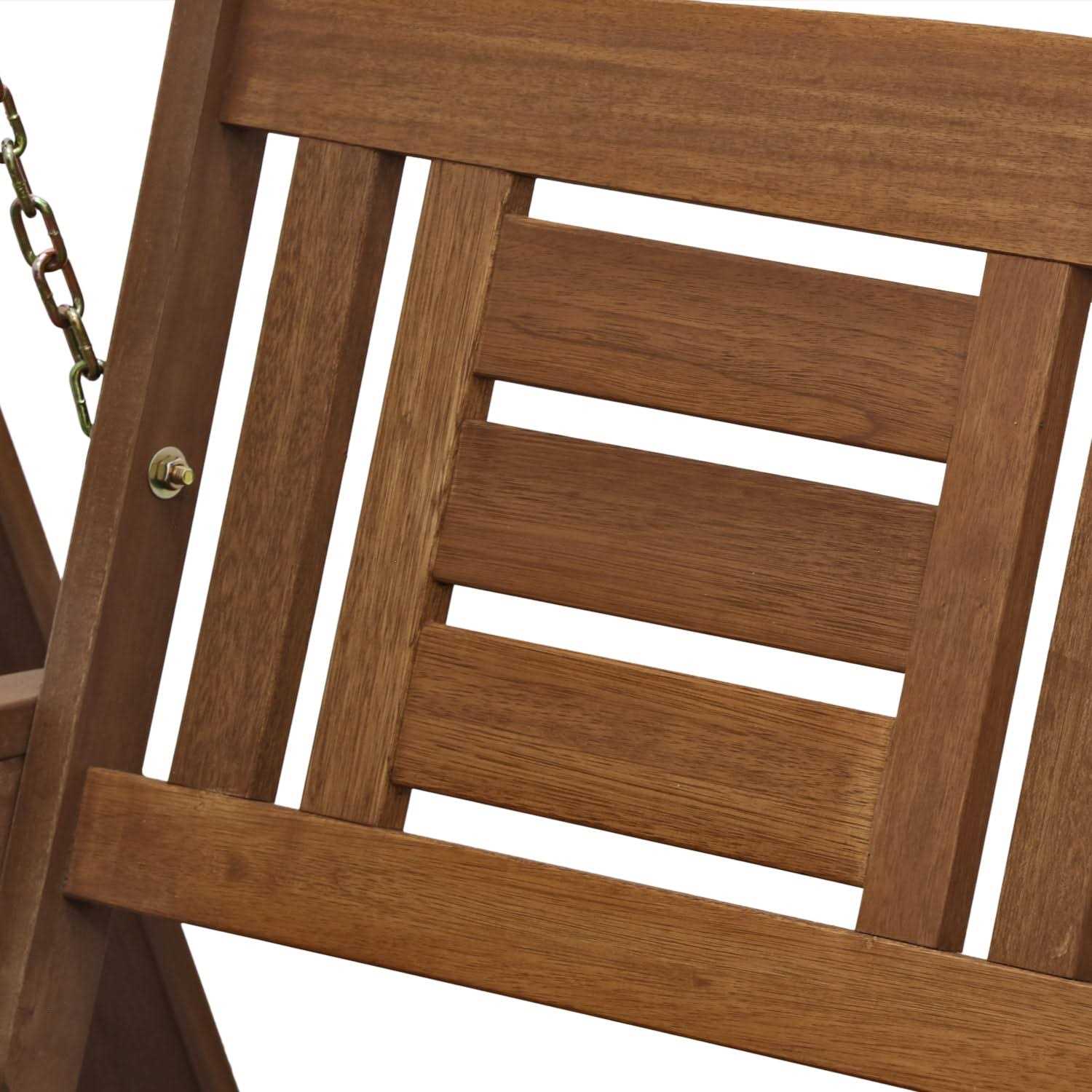 Furinno Tioman Hardwood Hanging Porch Swing with Stand - Image 4